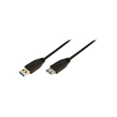 LogiLink USB Extension Cable 1m Black - High-Speed, Durable & Versatile Connectivity!